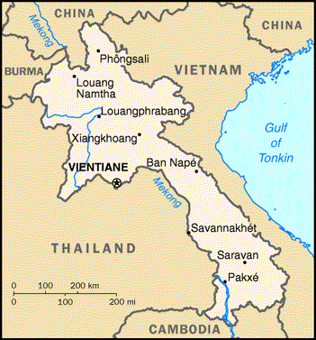 Carte du Laos